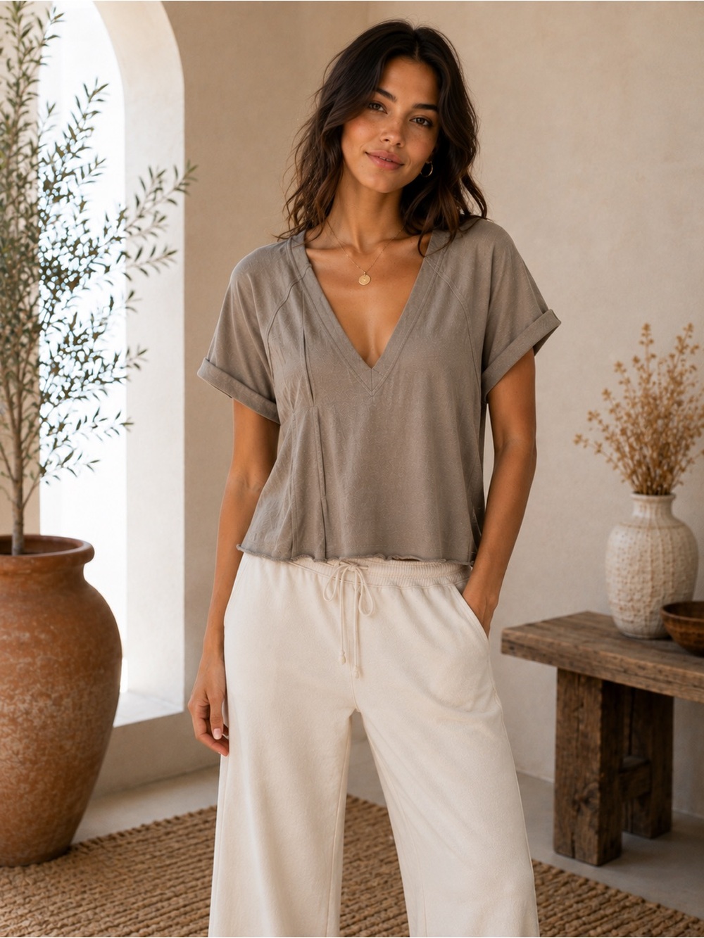 FP Movement V-Neck Short Sleeve Top | Size XS | NWT
